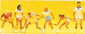 Preiser 10078 HO Tennis Players Figures (Set of 6)
