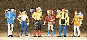 Preiser 10113 HO Young Travelers Figures (Set of 6)