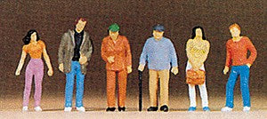 Preiser 10117 HO Standing Passers-By Figures (Set of 6)