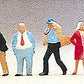 Preiser 10124 HO Standing Senior Citizens Figures (Set of 6)