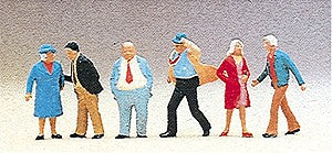 Preiser 10124 HO Standing Senior Citizens Figures (Set of 6)