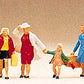 Preiser 10281 HO Traveler Figures With Luggage (Set of 6)