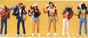 Preiser 10296 HO Scale Young Travelers Figures (Set of 6)