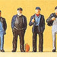 Preiser 10350 HO Industrial Dockers and Workers Figures (Set of 6)