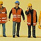 Preiser 10420 HO Modern Workmen Figures with Warning Vest (Set of 6)