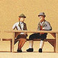 Preiser 10449 HO Oktoberfest Goers Seated at Tables Figures (Set of 6)