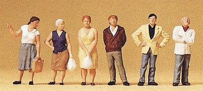 Preiser 10451 HO Passers-By Waiting Figures (Set of 6)