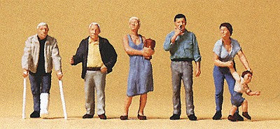 Preiser 10454 HO Passers-By Figures (Set of 6)