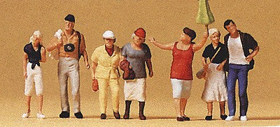 Preiser 10455 HO Guide & Tourists Figures (Set of 7)