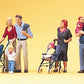 Preiser 10494 HO Parents & Children Figures with Strollers (Set of 8)