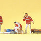 Preiser 10543 HO Paramedics & Injured Person Figures w/Accessories (Set of 4)