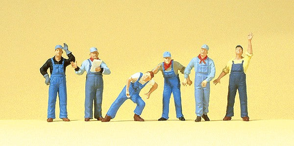 Preiser 10547 HO Scale United States Railway Workers Figures (Set of 6)