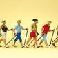 Preiser 10575 HO Nordic Walkers Figures (Set of 6)