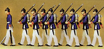 Preiser 12186 HO Scale Prussian Infantry in Dress Uniform Figures (Set of 9)