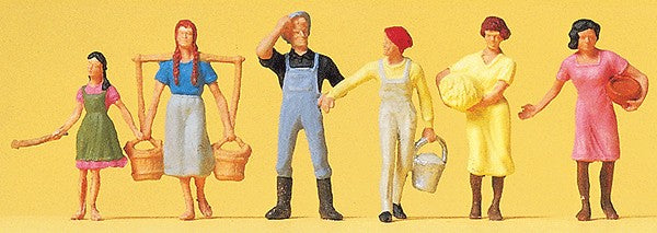 Preiser 14083 HO On the Farm Figures (Set of 6)