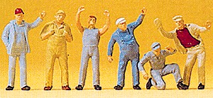 Preiser 14127 HO Standing Truckers Figures (Set of 6)