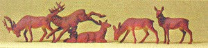 Preiser 14179 HO Animals - Stags Figures (Set of 5)