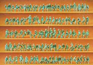 Preiser 16328 HO Unpainted Seated People Plastic Figure Kit (Set of 120)