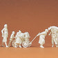 Preiser 16558 HO Unpainted Refugees Plastic Figure Kit (Set of 7)