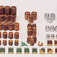 Preiser 17105 HO Beer Barrels, Beer Crates W/Bottles in Various Shapes