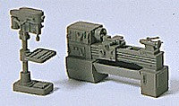 Preiser 18355 HO Scale Motorized Lathe & Pillar Drill Plastic Model Kit