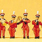 Preiser 20259 HO Seated Red Circus Band Figures (Set of 8)