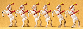 Preiser 20382 HO Animals - Performing Show Horses Figures (Pack of 6)