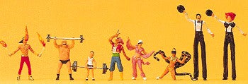 Preiser 24656 HO Circus Sideshow Performers Figures (Set of 8)
