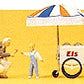 Preiser 24661 HO People Selling Ice Cream Figures (Set of 6)