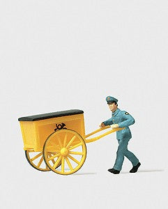 Preiser 28083 HO Post Official Figure with Cart