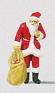 Preiser 29027 HO Scale Santa Claus Figure with Sack of Gifts Plastic Figure