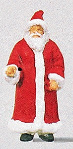 Preiser 29029 HO Scale Standing Santa Claus in Red & White Long Coat Figure