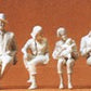 Preiser 45179 G Unpainted Seated Passengers Plastic Figure Kit (Set of 6)