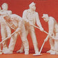Preiser 64010 1:35 Unpainted Civilian Workers Plastic Figure Kit (Set of 6)