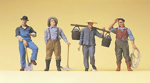 Preiser 65336 O Railroad Track Workers Figures (Set of 6)