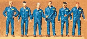 Preiser 72406 1:72 Mechanics In Coveralls Figures (Set of 6)