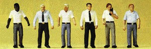 Preiser 72412 1:72 Walking Civilian Airport Employees Figures (Set of 6)