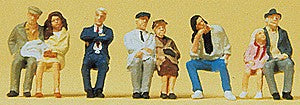 Preiser 75024 TT Seated Passengers Figures (Set of 8)