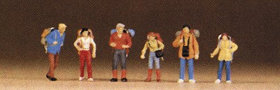 Preiser 79027 N Young Travelers Figures (Set of 6)