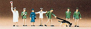 Preiser 79031 N German Police & Dog Figures (Set of 7)