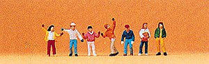 Preiser 79044 N Standing Children Figures (Set of 7)