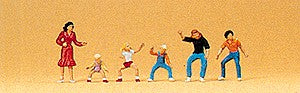 Preiser 79063 N Riding on Roundabout Figures (Set of 6)