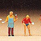 Preiser 79073 N People at a Grill Party Figures (Set of 6)