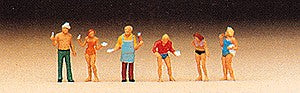 Preiser 79073 N People at a Grill Party Figures (Set of 6)