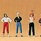 Preiser 79075 N Standing Girls Figures (Set of 7)