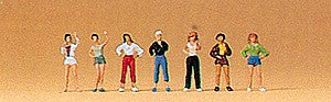 Preiser 79075 N Standing Girls Figures (Set of 7)