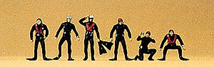 Preiser 79088 N Scuba Divers Figures (Set of 6)