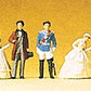 Preiser 79129 N King Ludwig II of Bavaria with Royal Party Figures (Set of 9)
