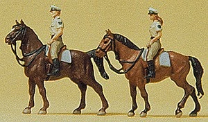 Preiser 79138 N German Police on Horseback Figures (Set of 2)