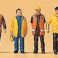 Preiser 79154 N City Workers in Protective Clothing Figures (Set of 6)